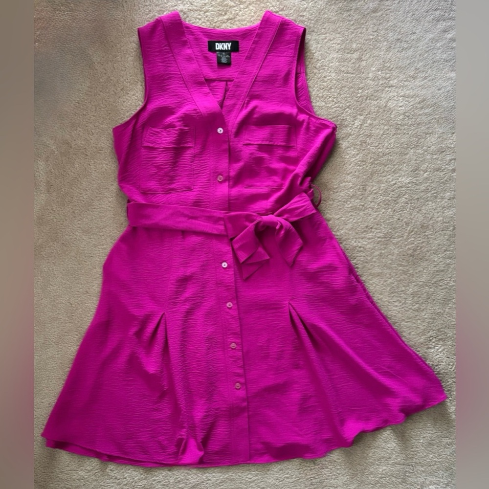 DKNY Sleeveless V-Neck Sundress